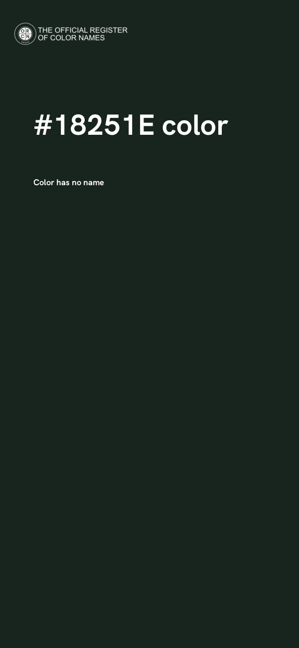 #18251E color image