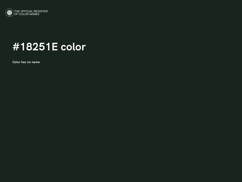 #18251E color image