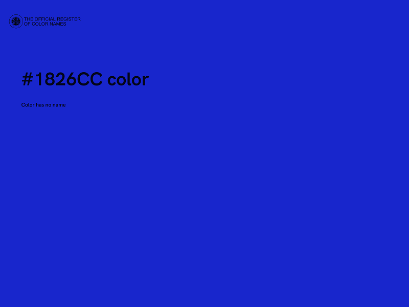 #1826CC color image