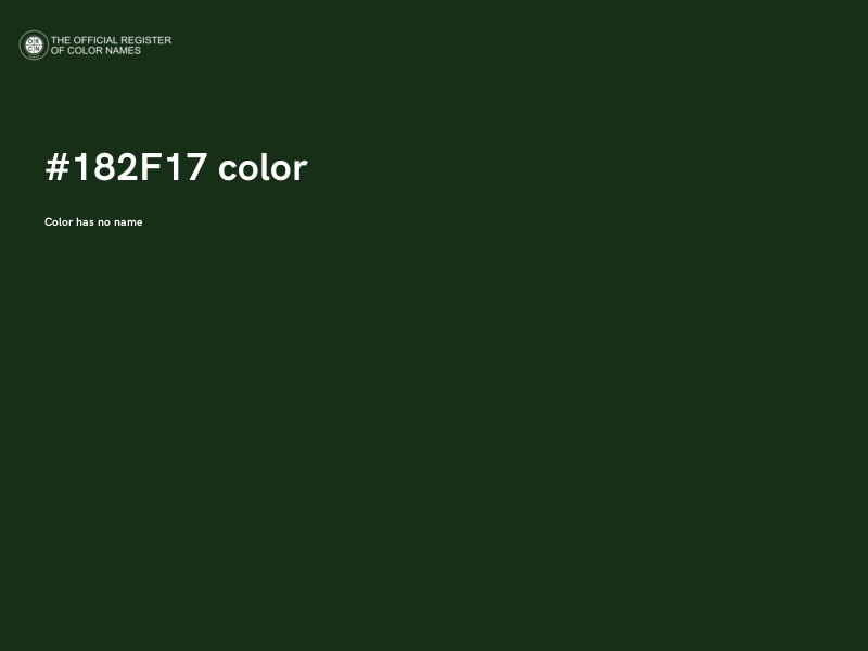 #182F17 color image