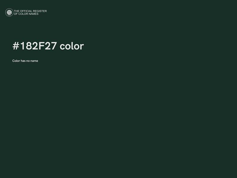 #182F27 color image