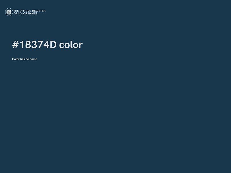 #18374D color image