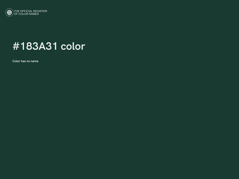 #183A31 color image