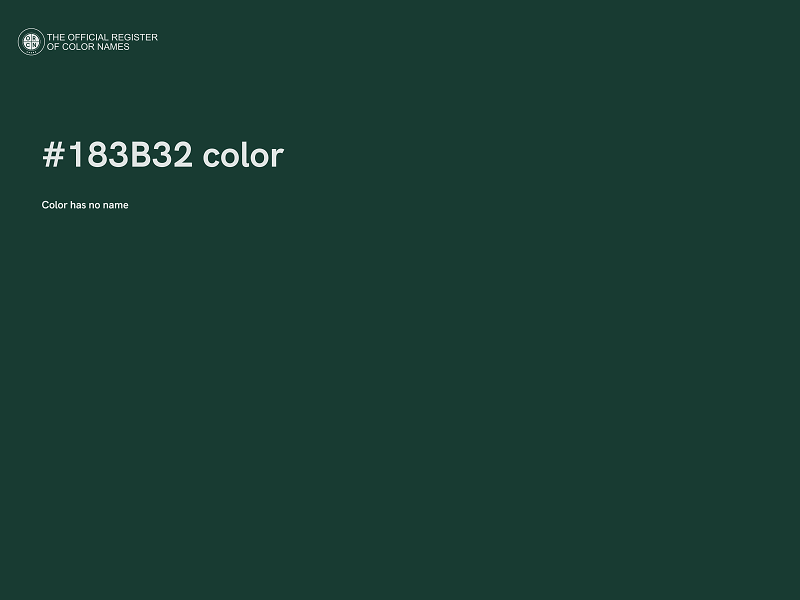 #183B32 color image