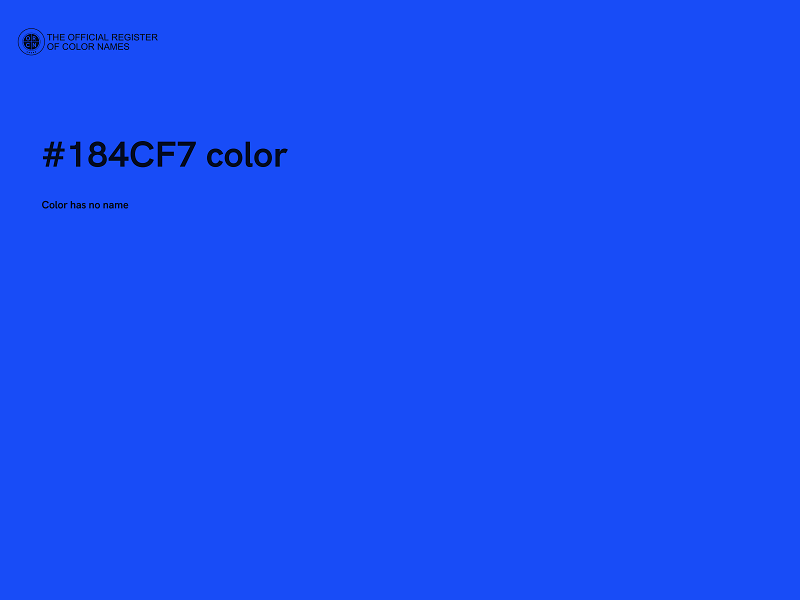 #184CF7 color image