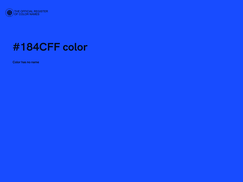 #184CFF color image