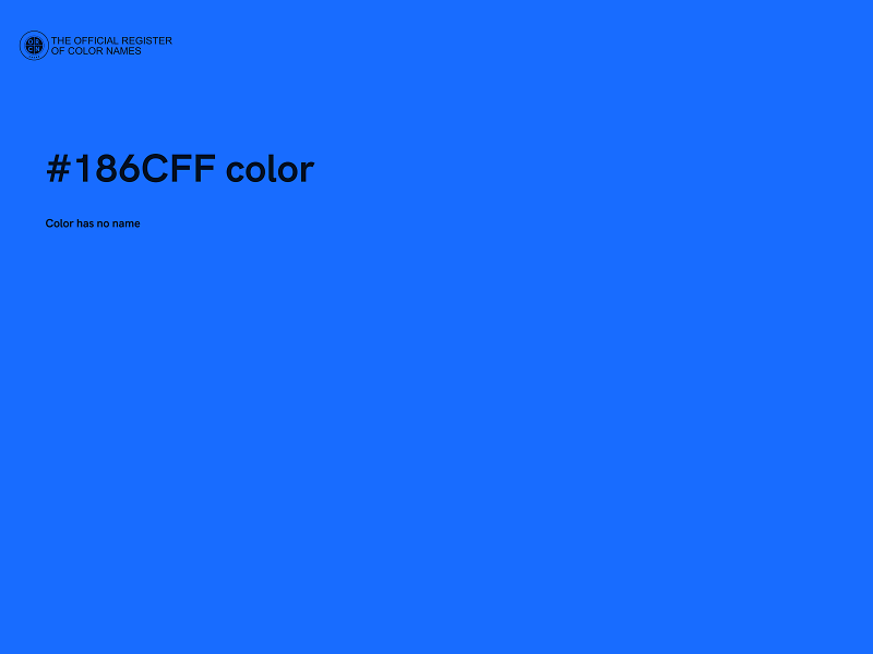 #186CFF color image