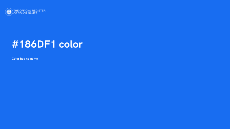 #186DF1 color image