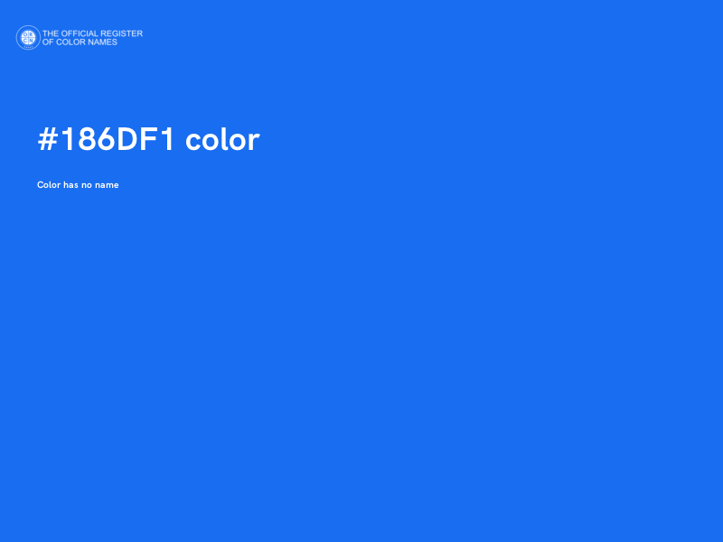#186DF1 color image