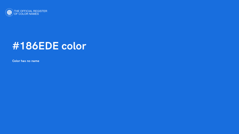 #186EDE color image