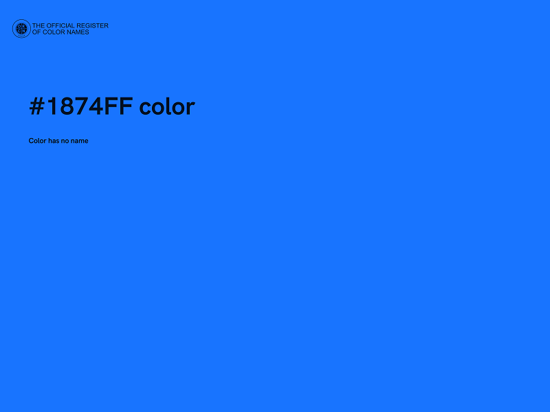 #1874FF color image