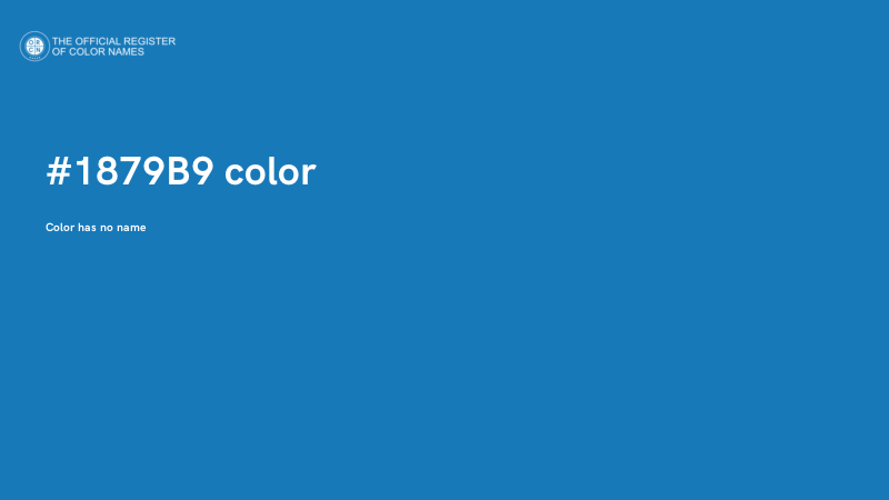 #1879B9 color image