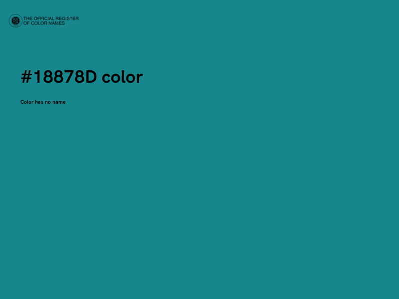 #18878D color image