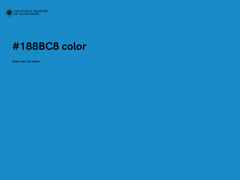 #188BC8 color image