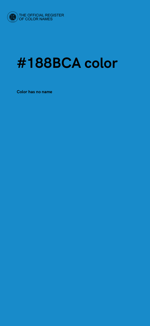 #188BCA color image
