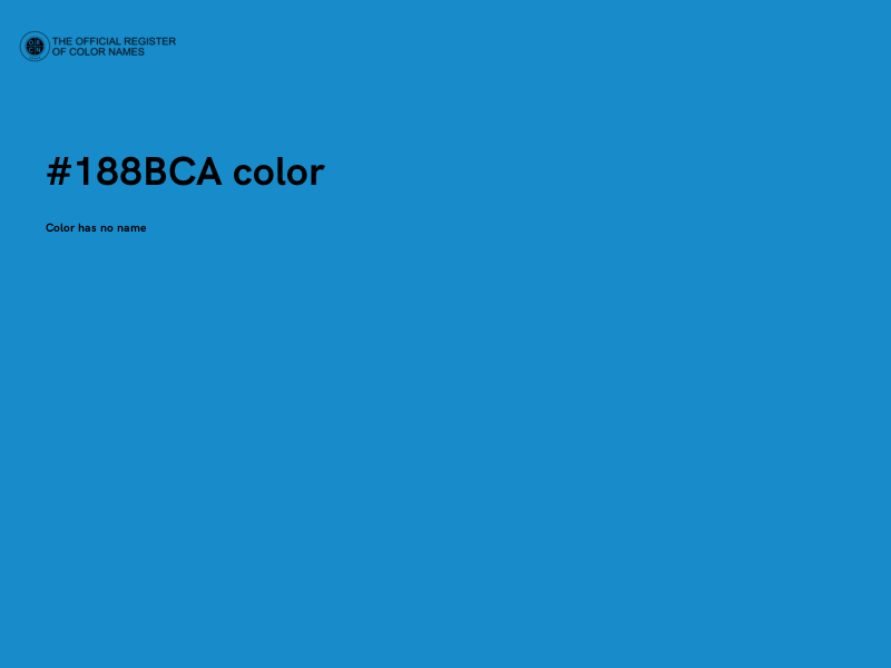 #188BCA color image
