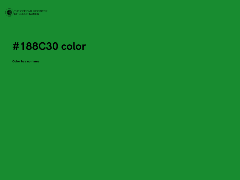 #188C30 color image