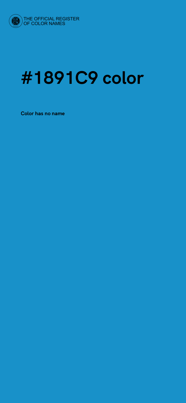 #1891C9 color image
