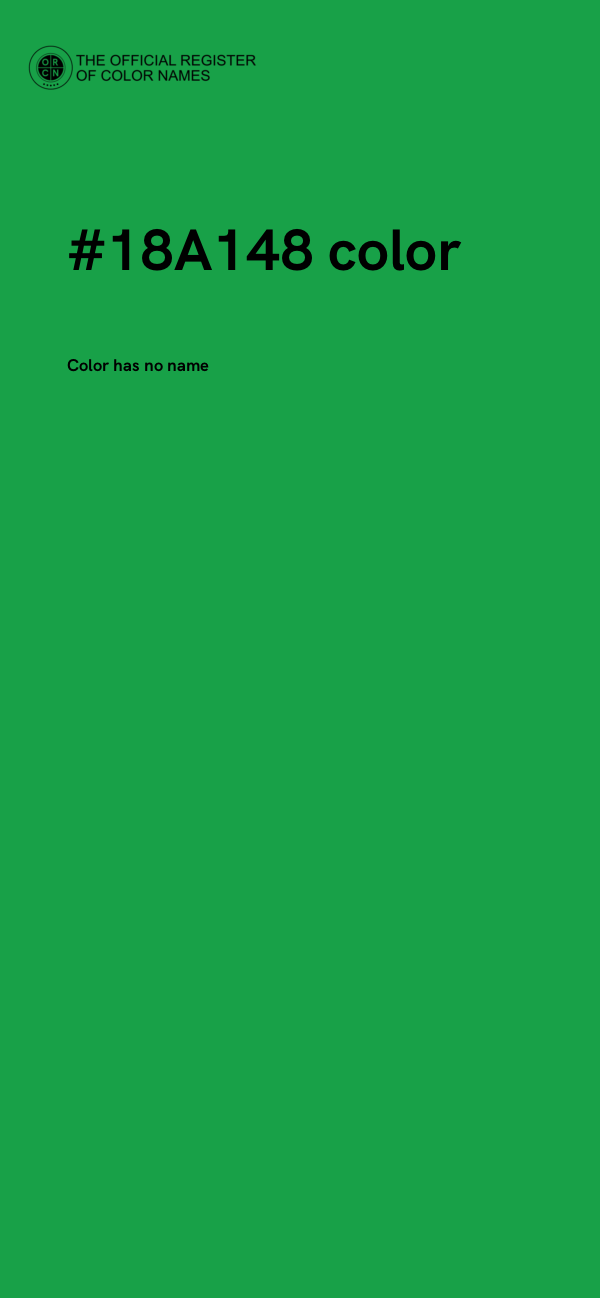 #18A148 color image