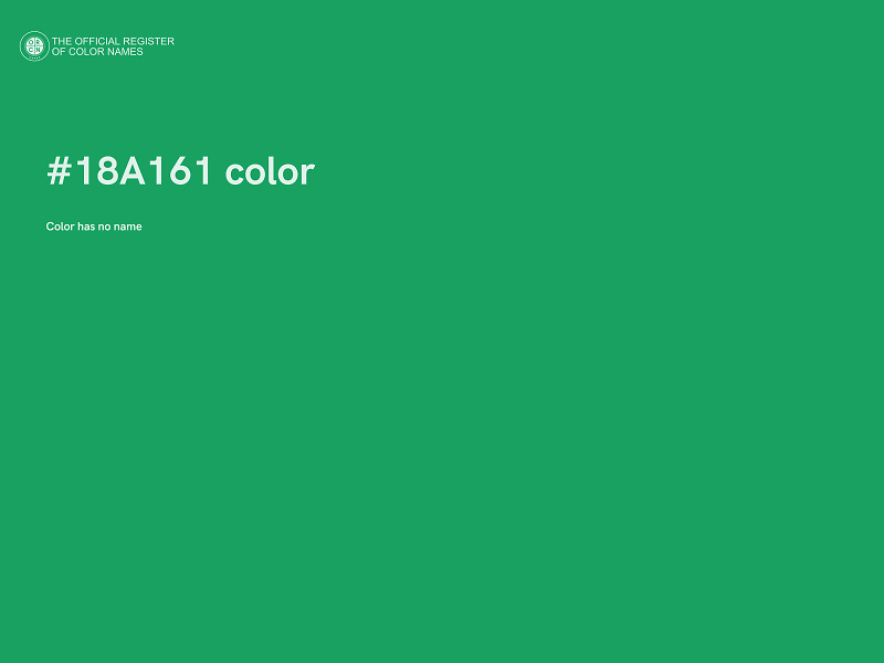 #18A161 color image