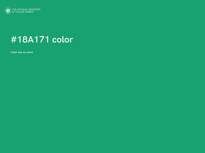 #18A171 color image