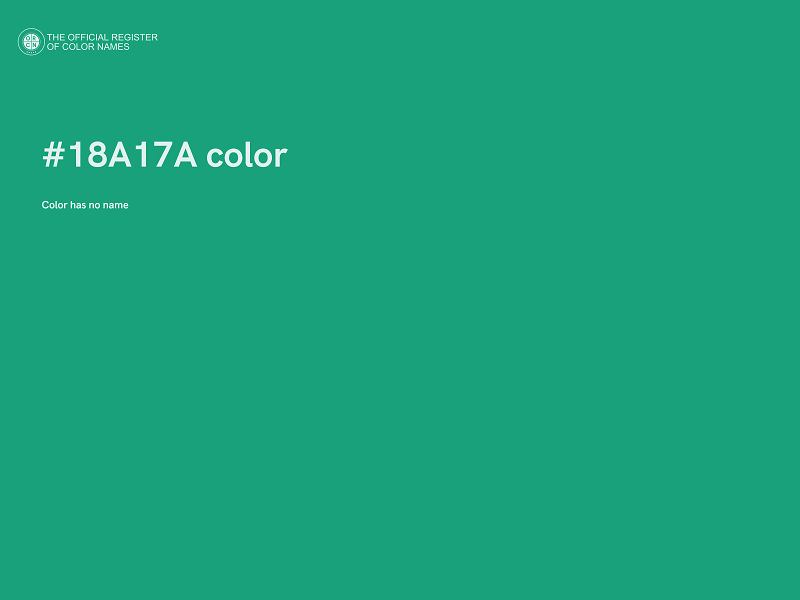 #18A17A color image