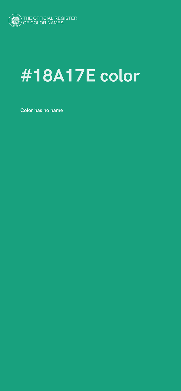#18A17E color image