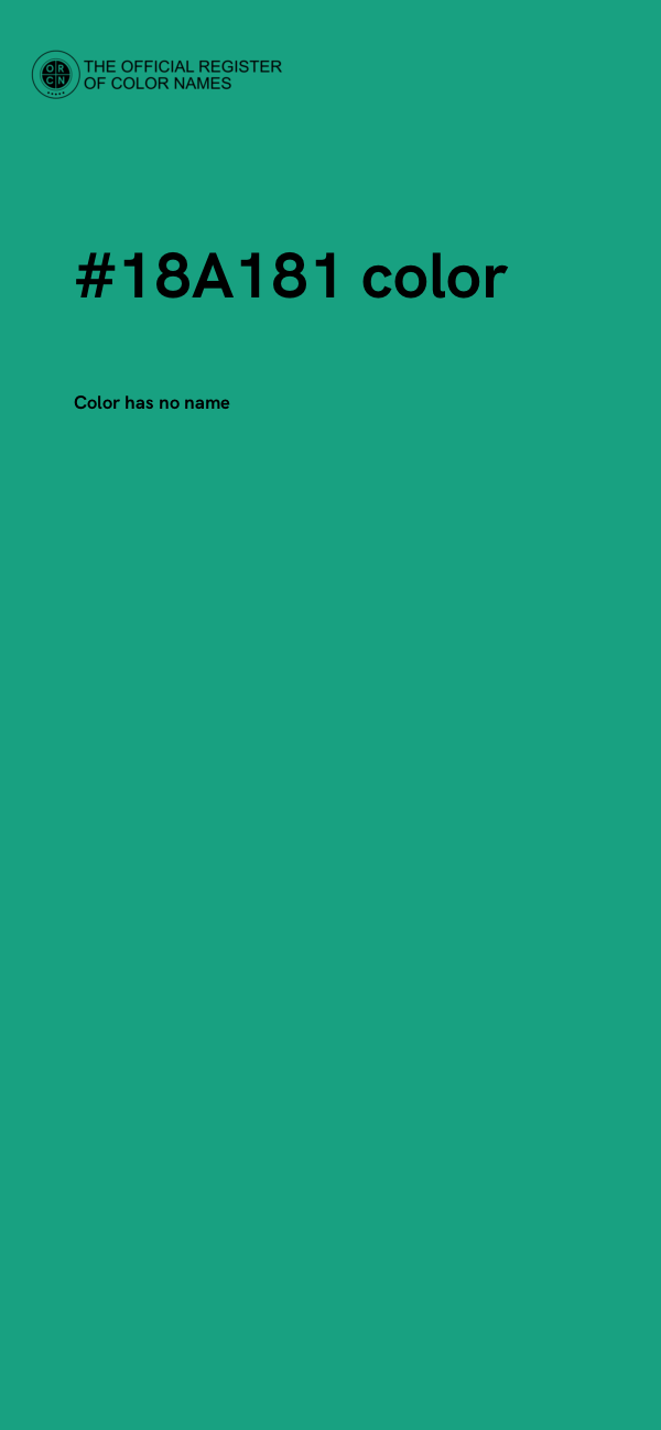 #18A181 color image