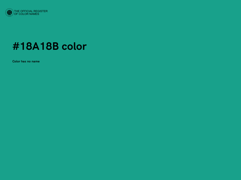 #18A18B color image