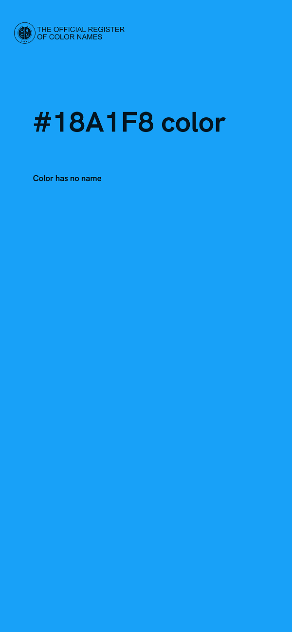 #18A1F8 color image