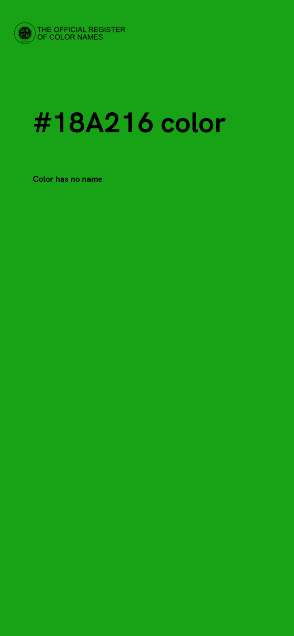 #18A216 color image