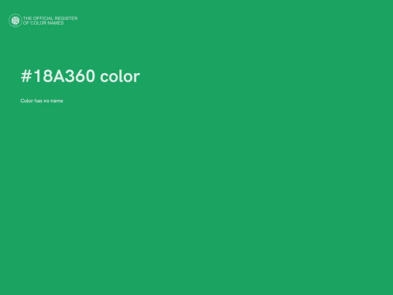 #18A360 color image
