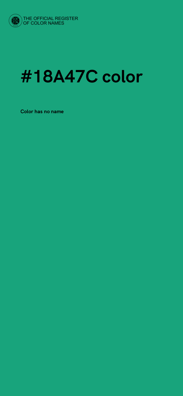 #18A47C color image