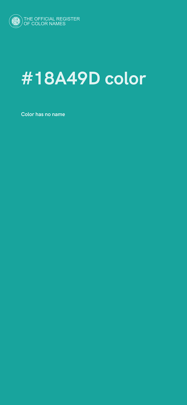 #18A49D color image