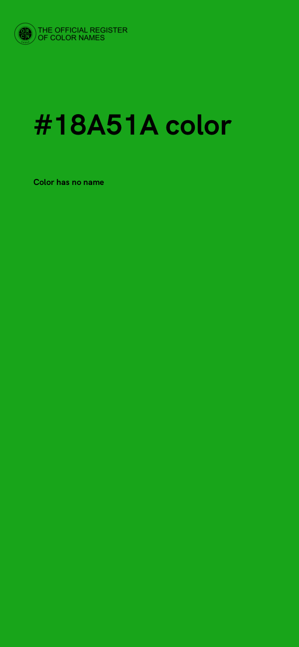 #18A51A color image
