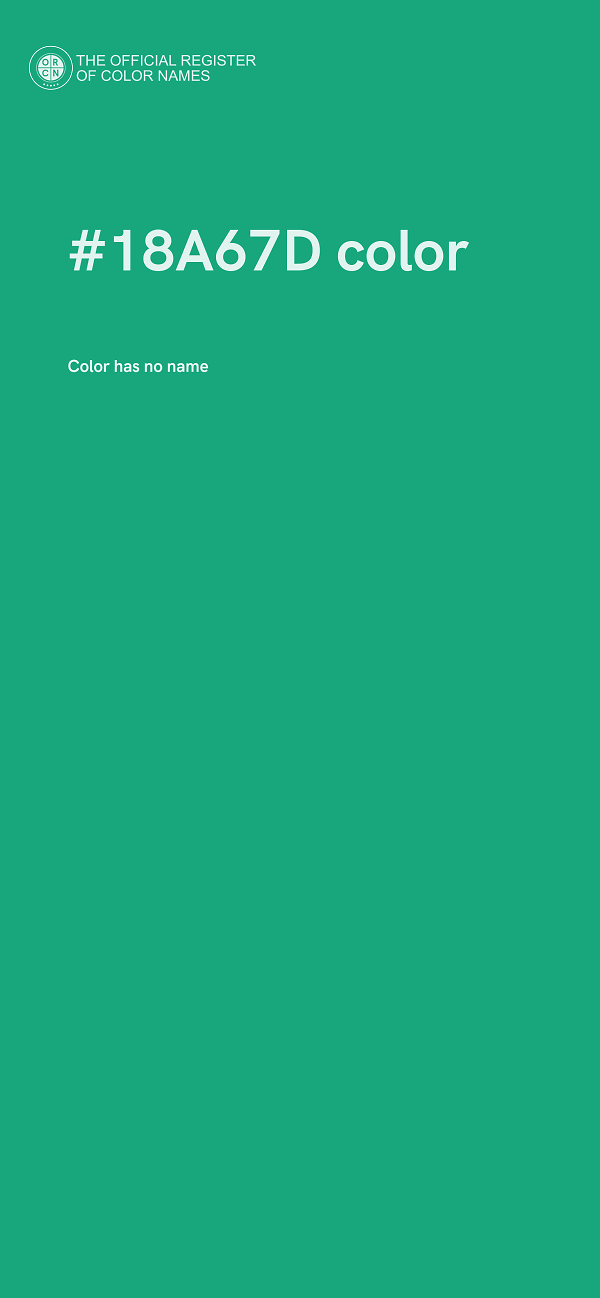 #18A67D color image