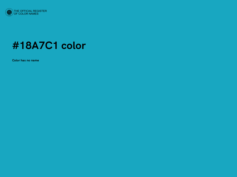 #18A7C1 color image