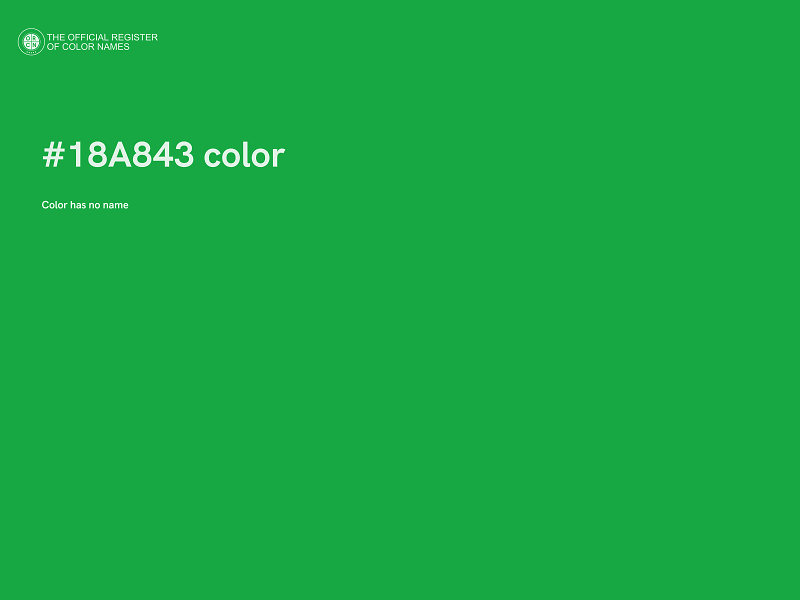 #18A843 color image