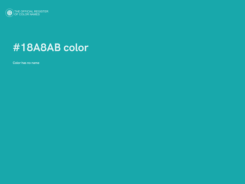 #18A8AB color image