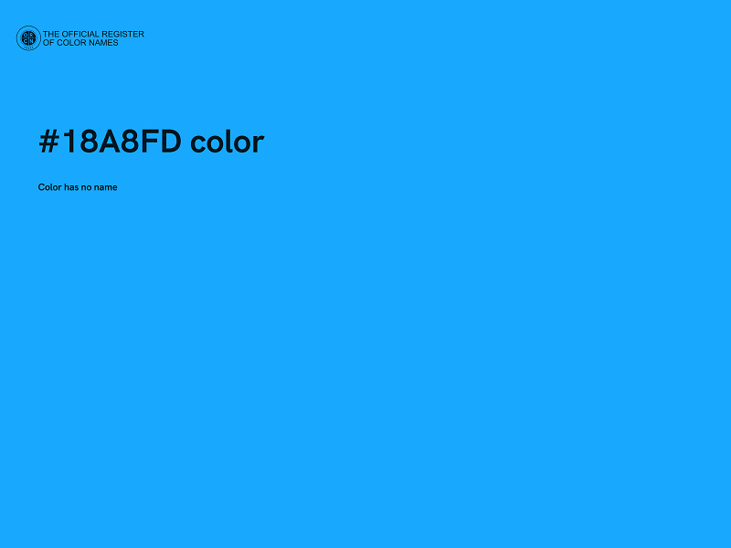 #18A8FD color image