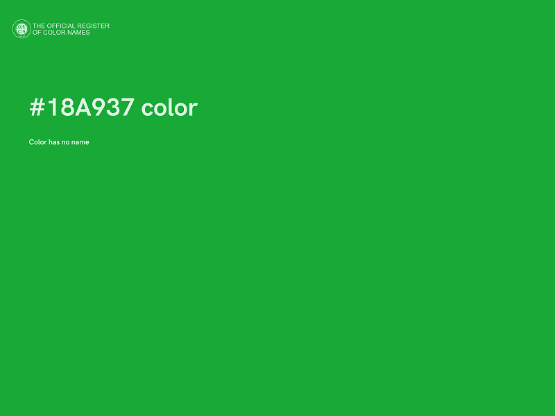 #18A937 color image
