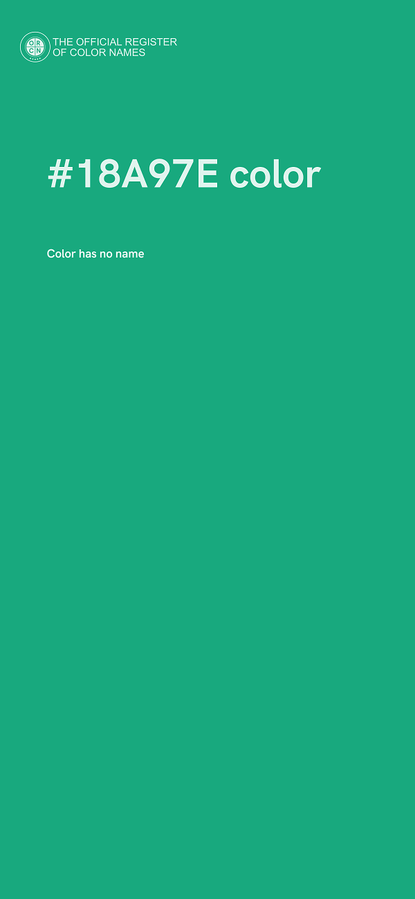 #18A97E color image