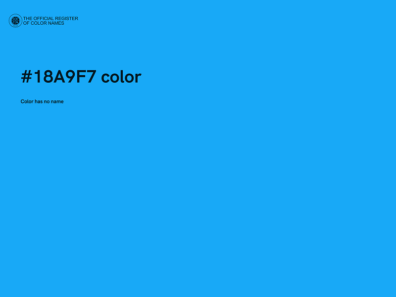 #18A9F7 color image