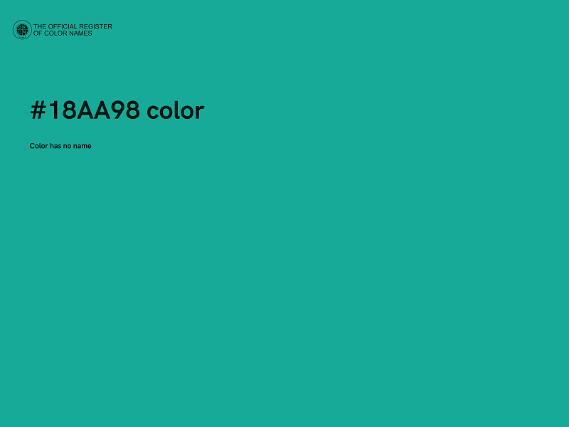 #18AA98 color image