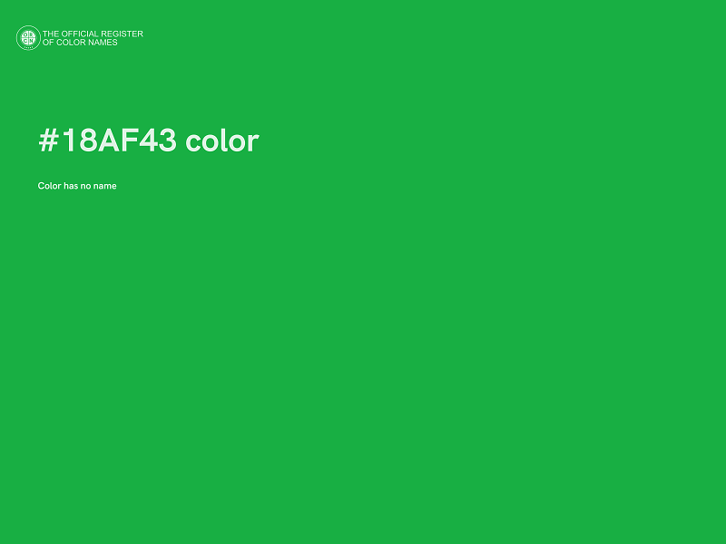 #18AF43 color image