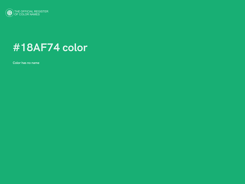 #18AF74 color image