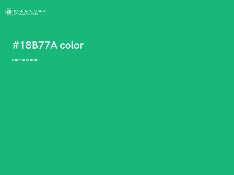 #18B77A color image