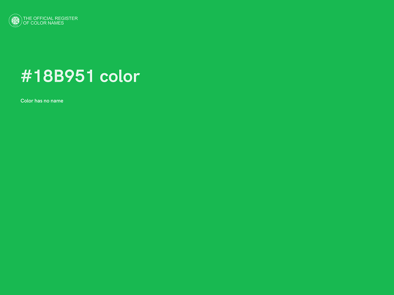 #18B951 color image