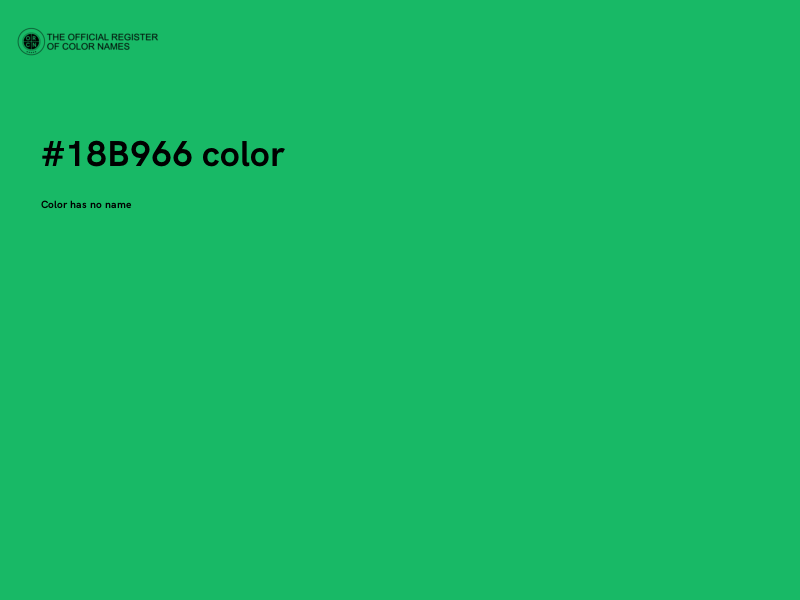 #18B966 color image
