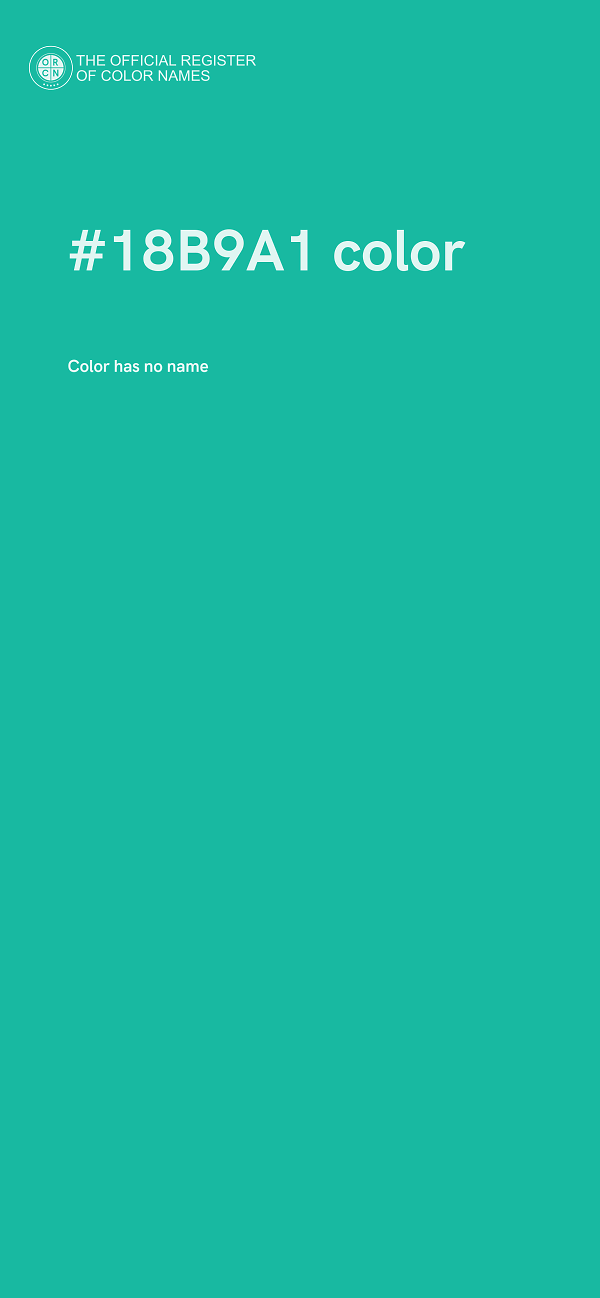 #18B9A1 color image